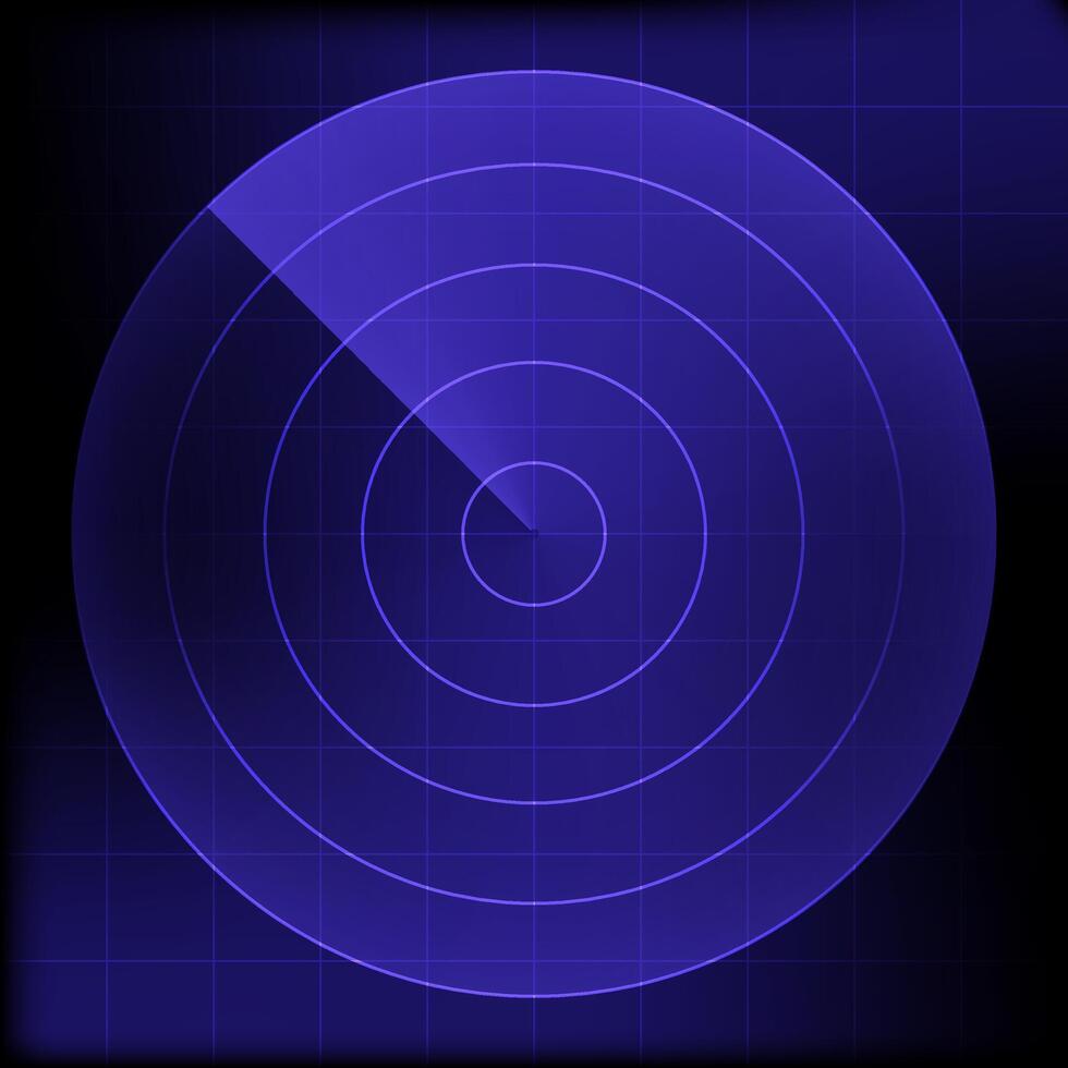 Digital realistic simple radar screen abstract Technology concept vector