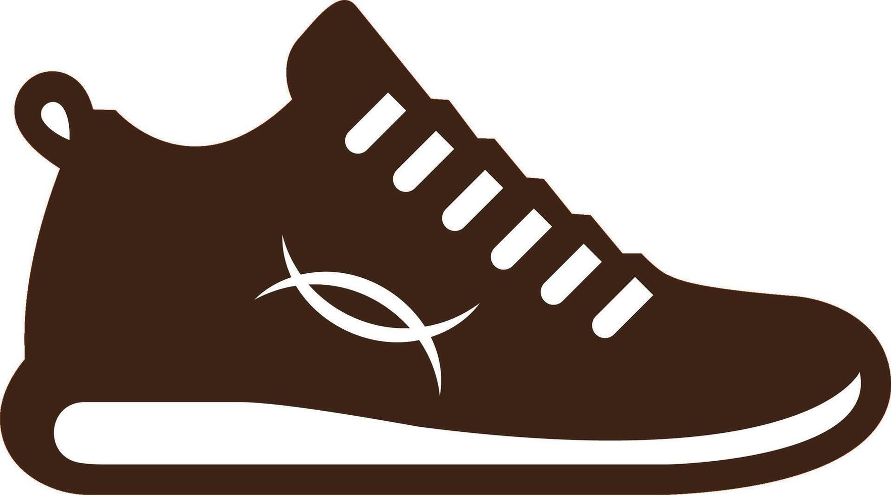 a shoe with a fish on it vector