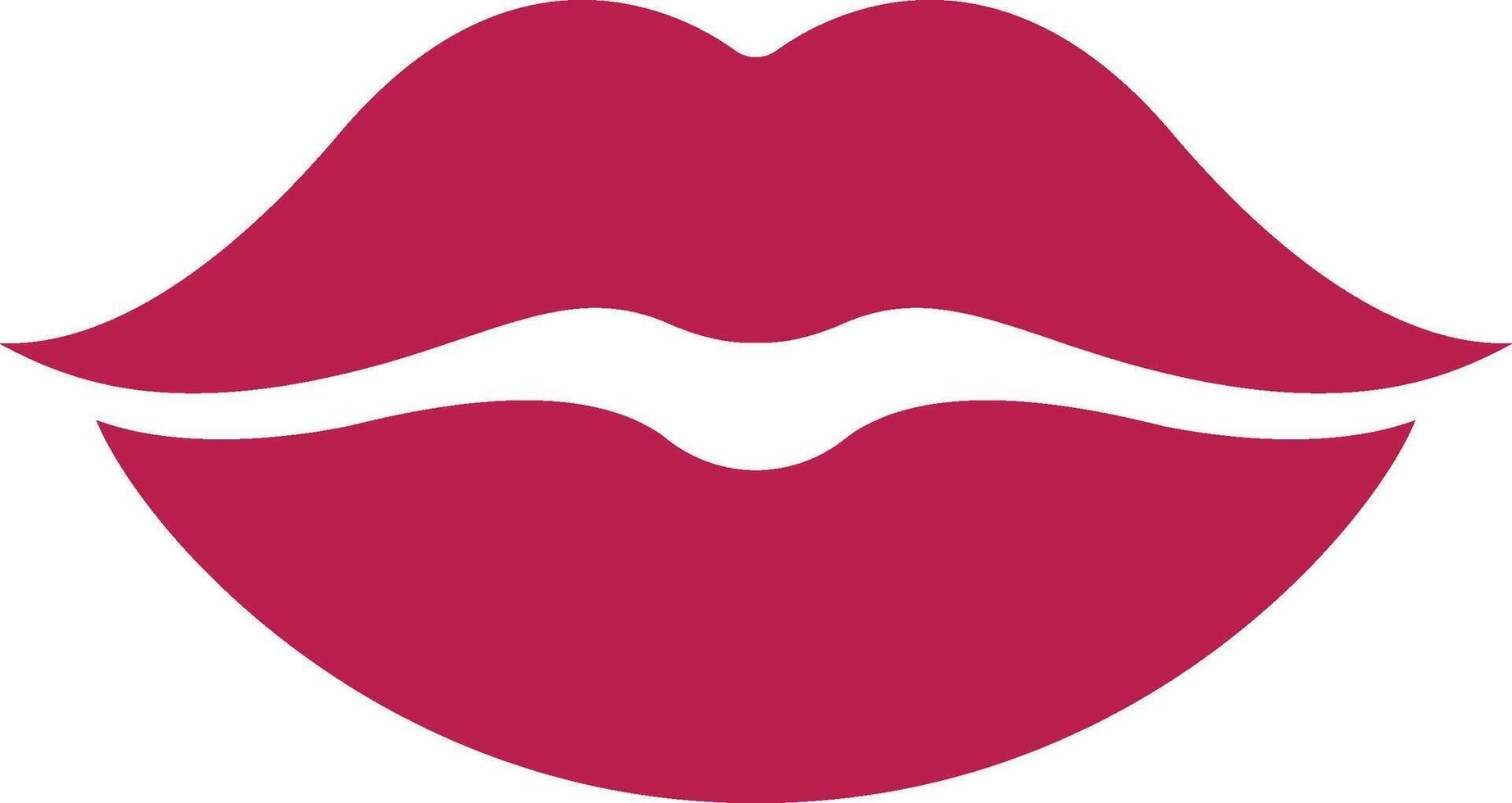 a red lips icon on a white background vector