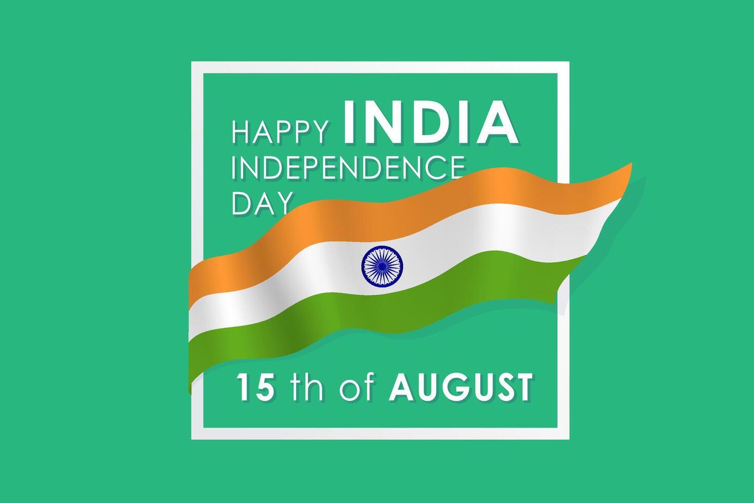 Happy Independence Day in India Holiday Poster, banner vector