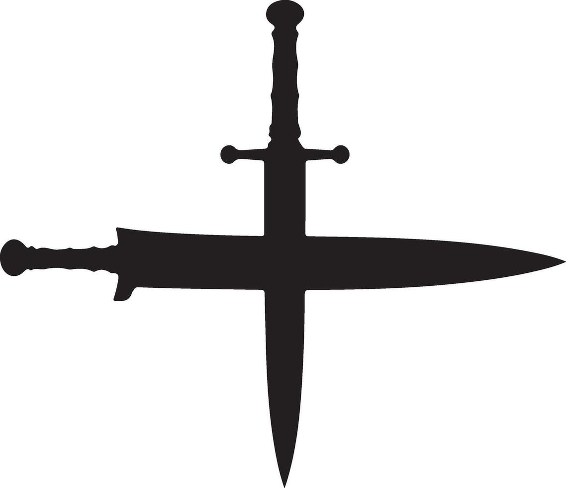 Sword and dagger icon on white background vector