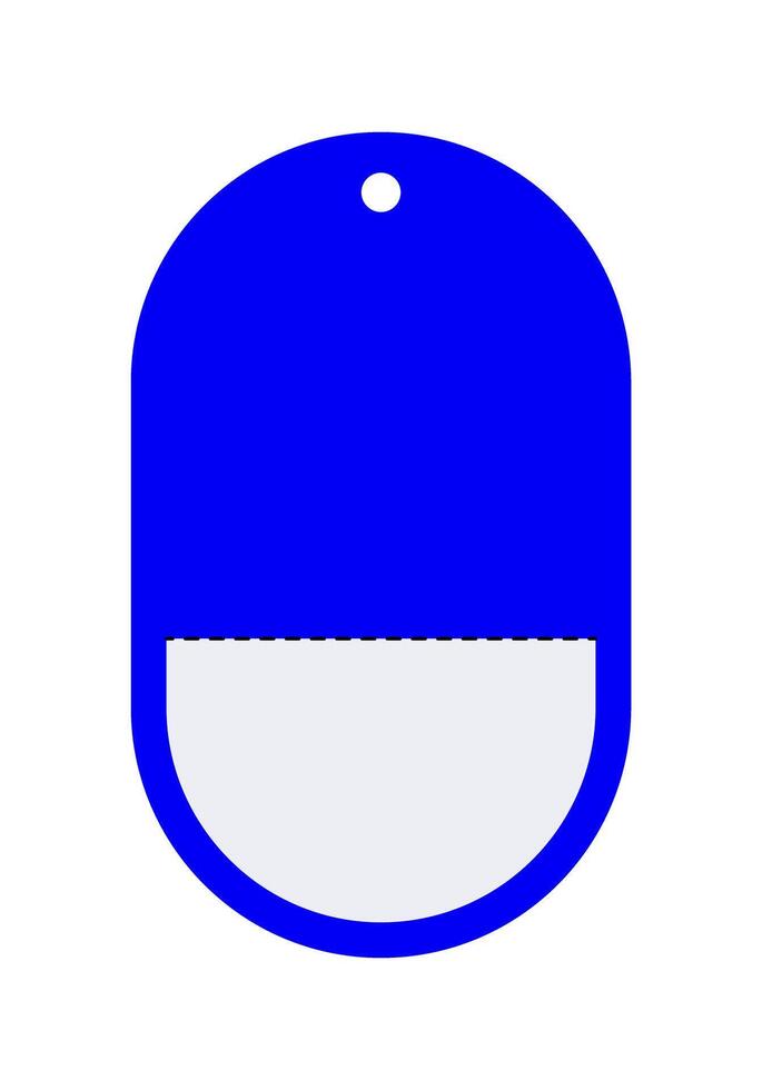 A blue and white circular shape with a white border vector