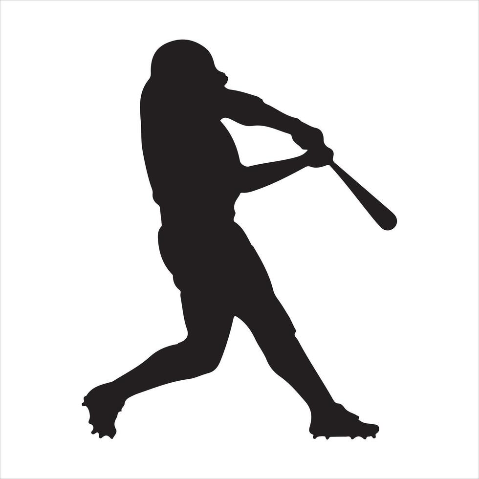 a Baseball Player silhouette vector