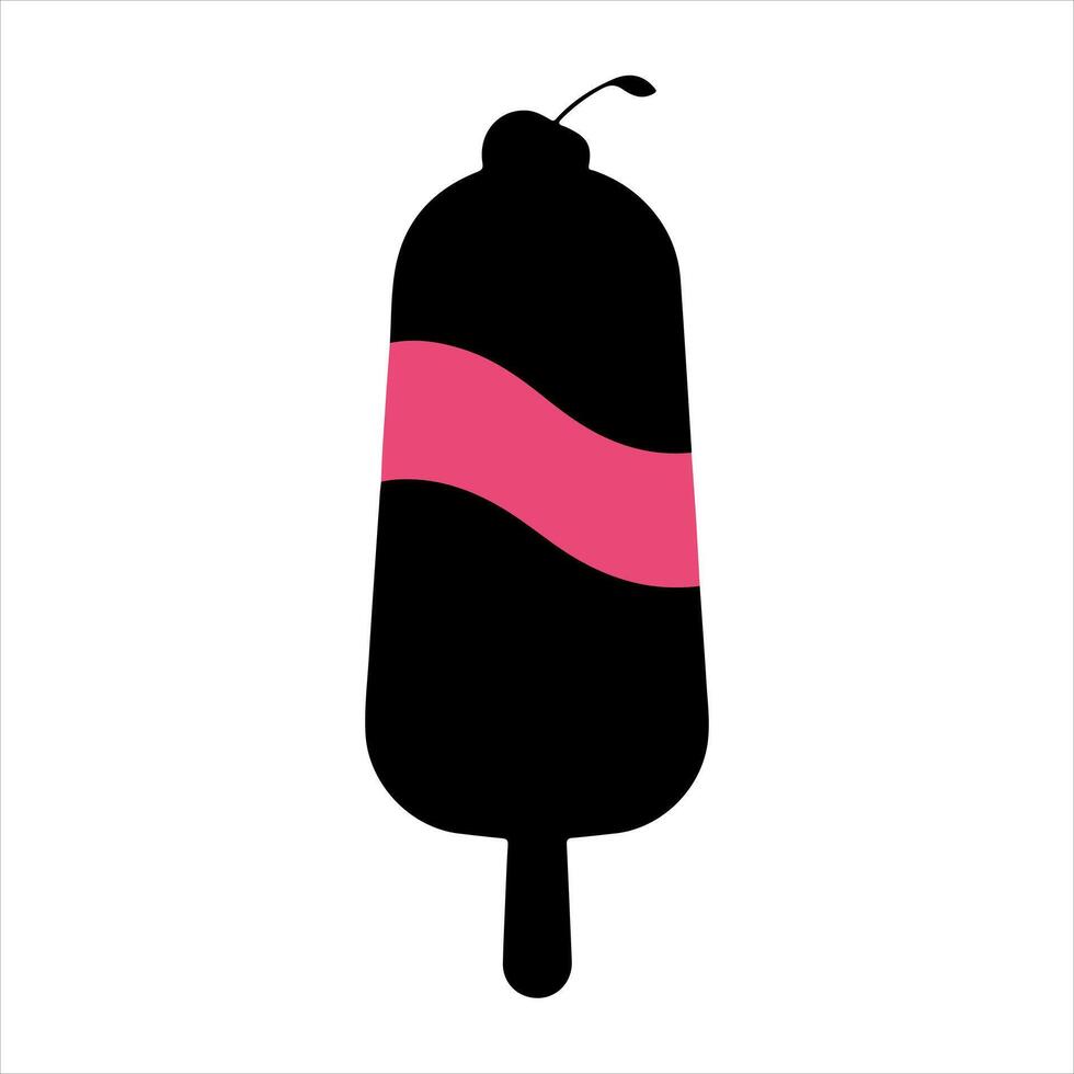 Ice Lolly black silhouette vector