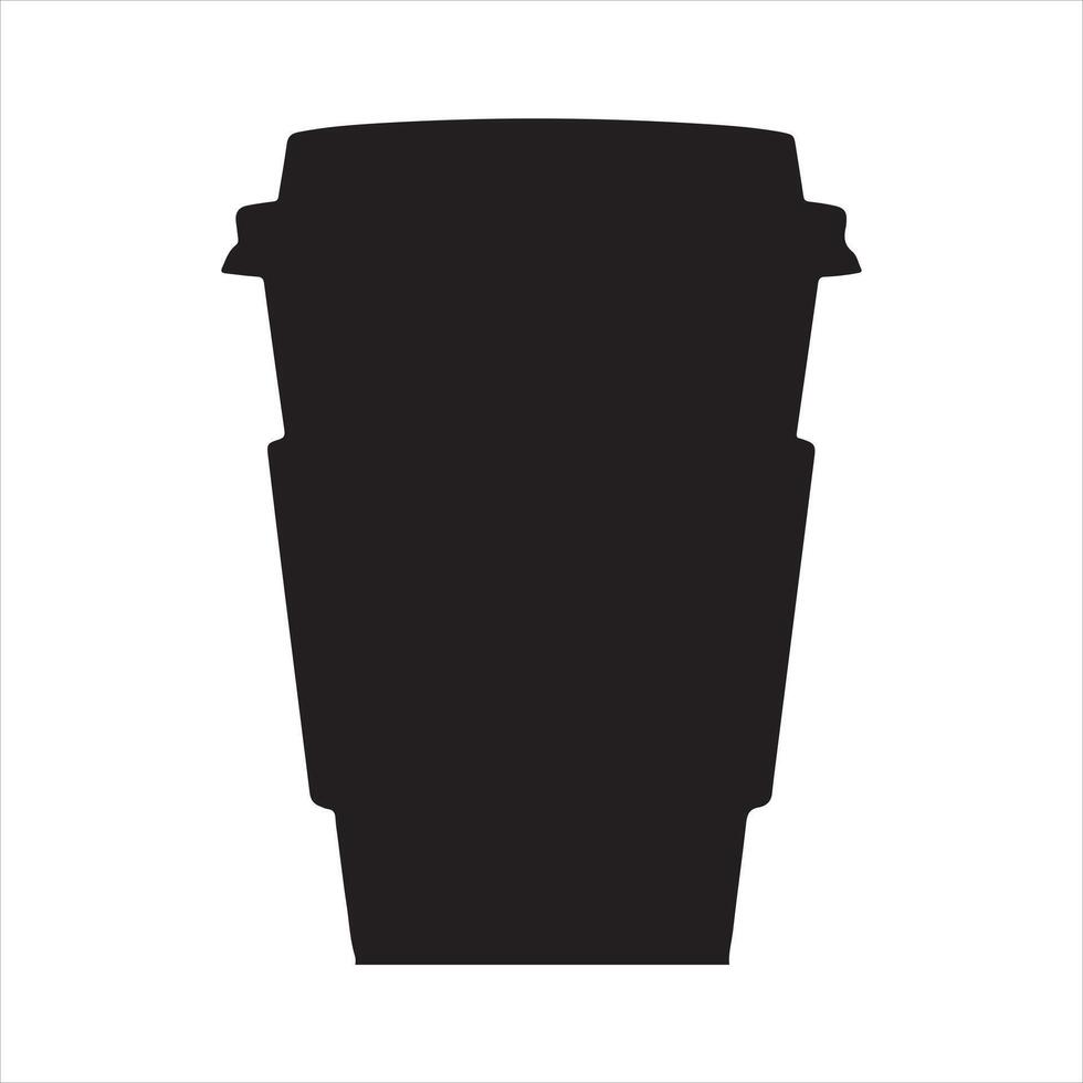 Coffee cup silhouette black vector