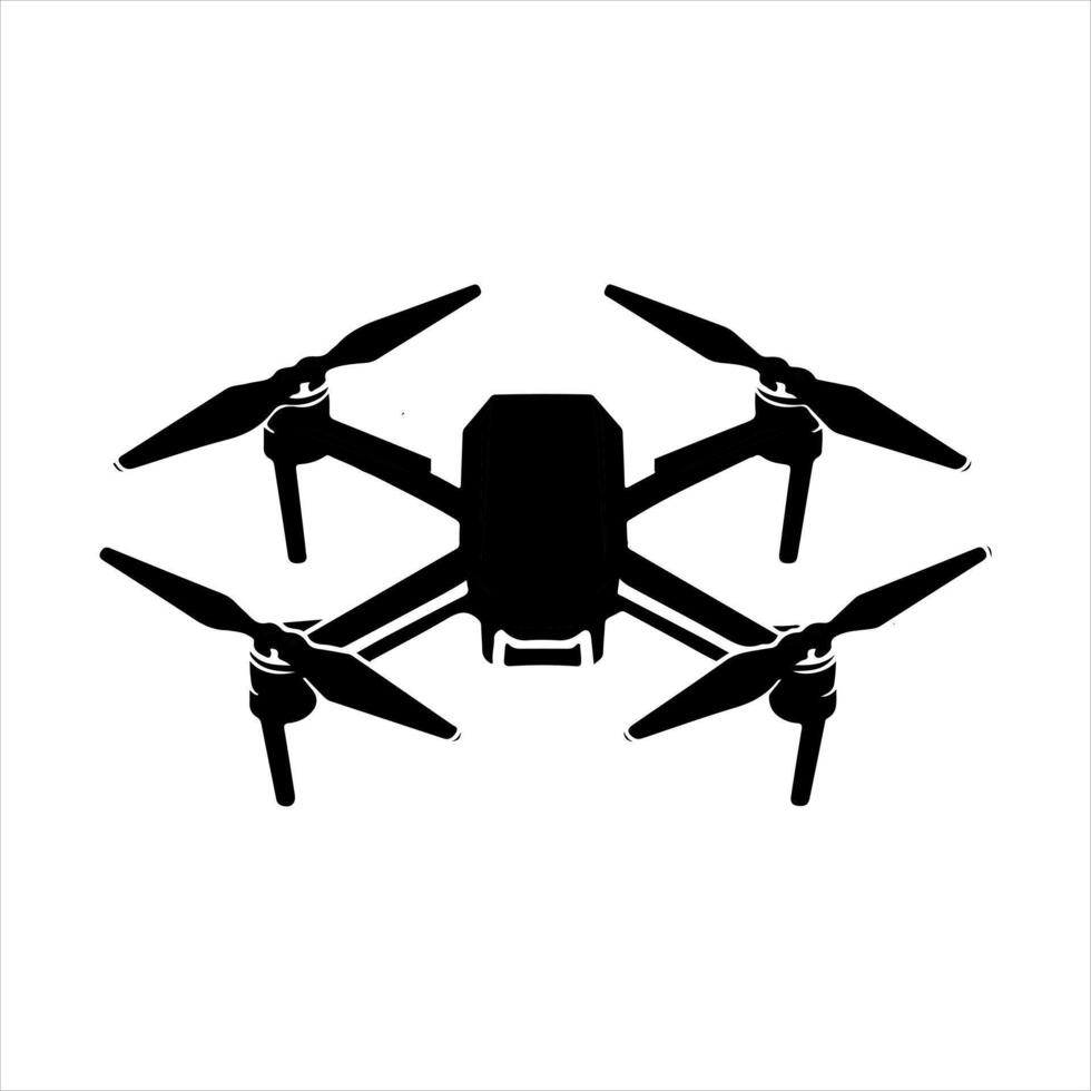 A Drone black silhouette vector