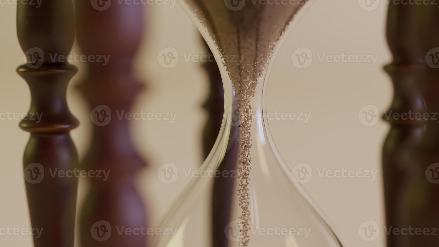 Hourglass with Sand Falling,Time Concept photo