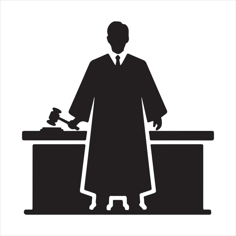 A Judge silhouette vector