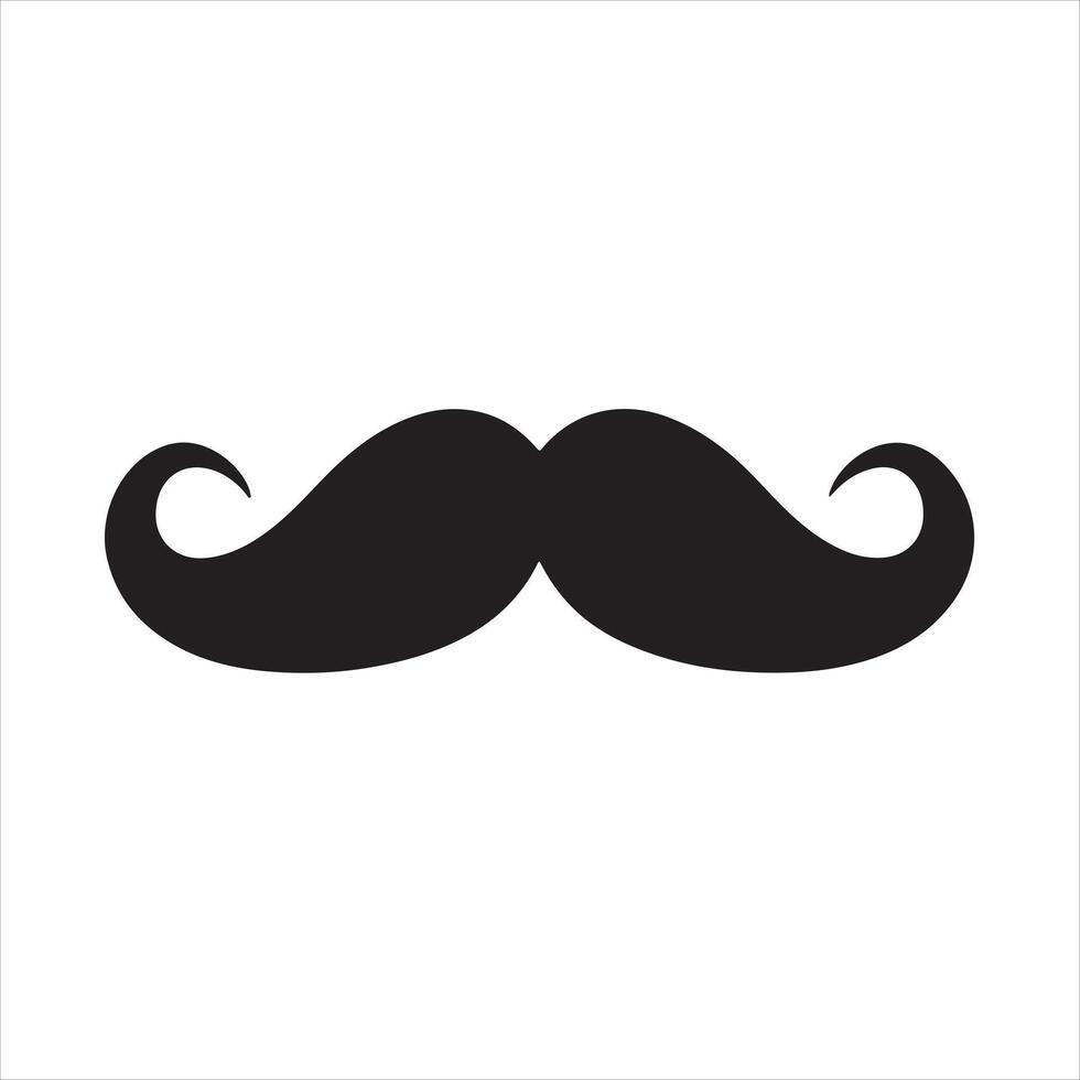 A Mustache black silhouette vector