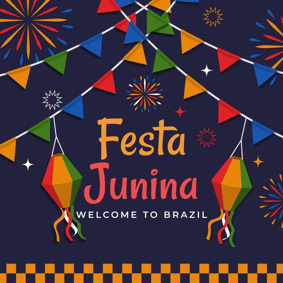 festa junina background vector