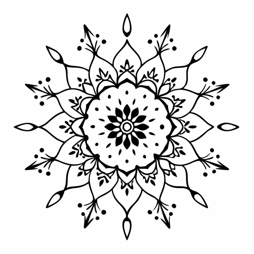 Intricate Mandala Design with Floral and Geometric s vector