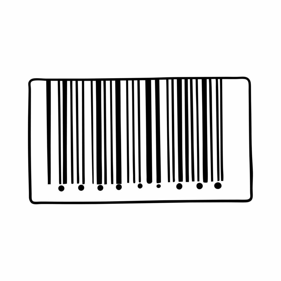 Hand Drawn Barcode Illustration for Retail and Inventory Design vector