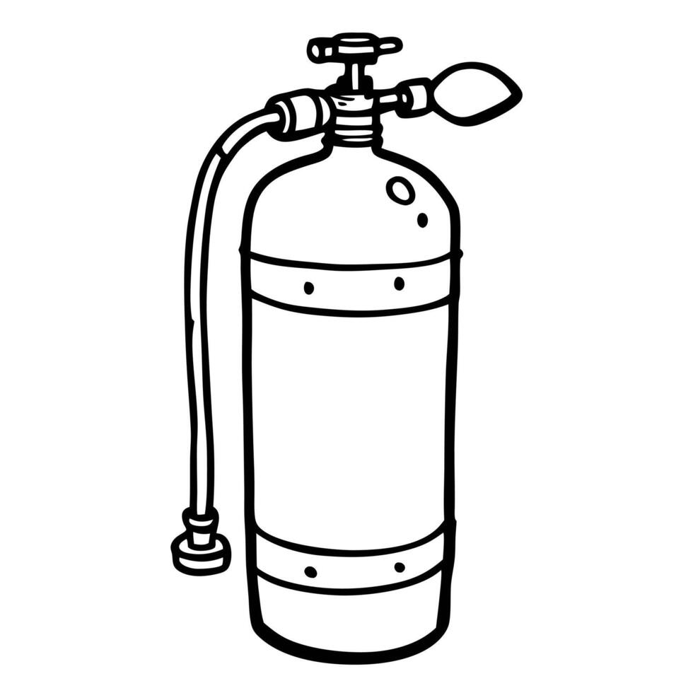 Hand Drawn Fire Extinguisher Illustration for Safety and Emergency Preparedness vector
