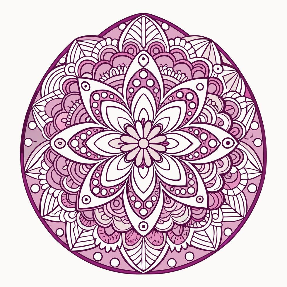 a purple and white mandala design vector