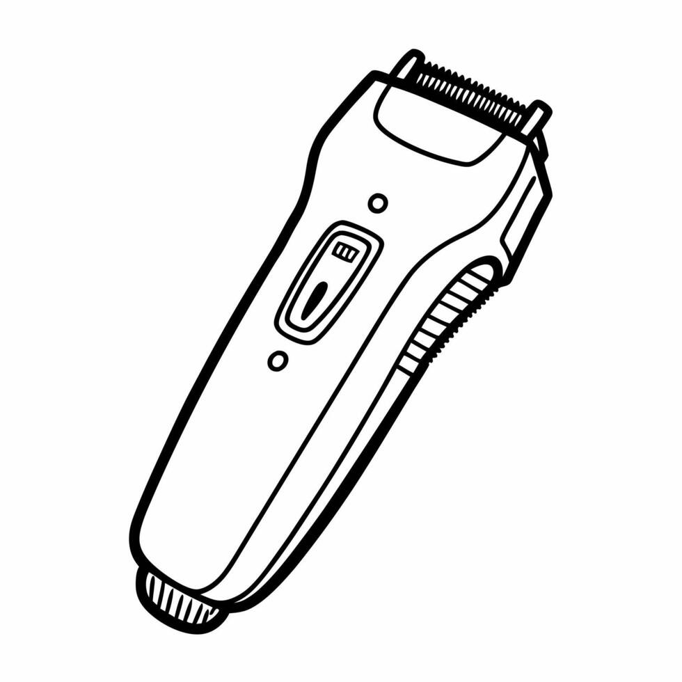 Outline Illustration of Electric Hair Clipper for Grooming vector