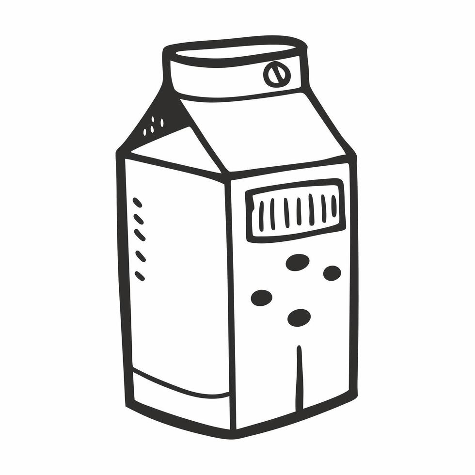 Hand Drawn Milk Carton Illustration vector