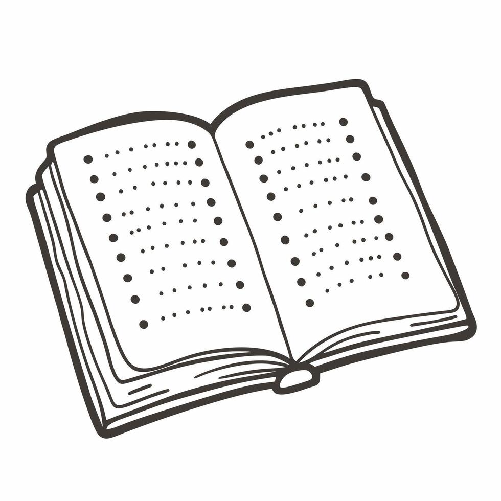 Braille Book Illustration Accessibility and Inclusivity in Modern Education vector