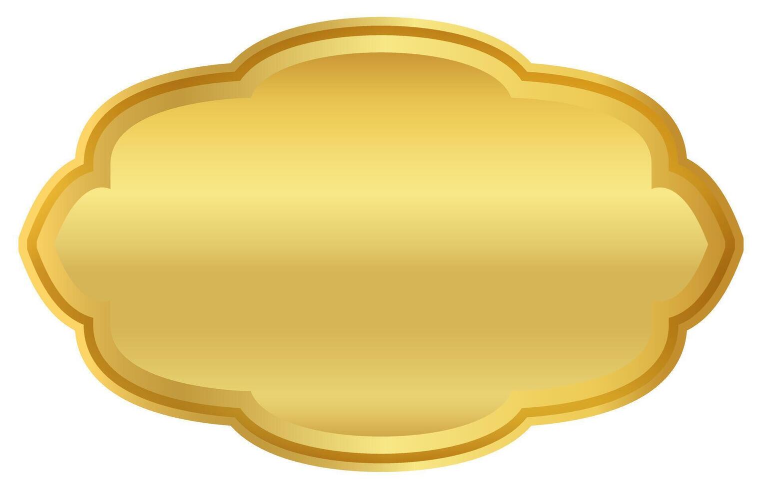 golden label frame, sticker tag gold frame, label of a price, badge gold for name card vector