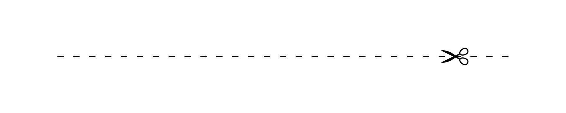 scissors on dashed line, dash line with scissors, dot outline and scissors vector