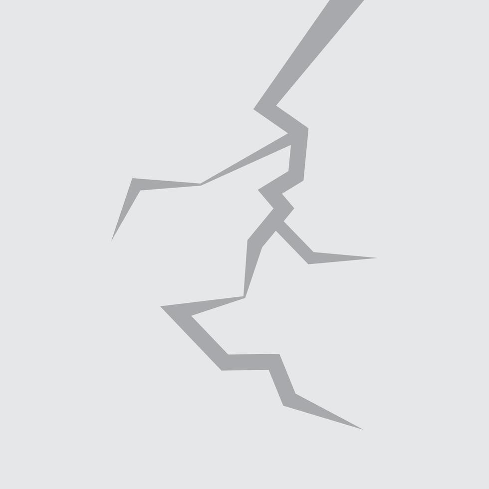 cracked wall illustration, fissure crack, earthquake effect, fracture texture vector