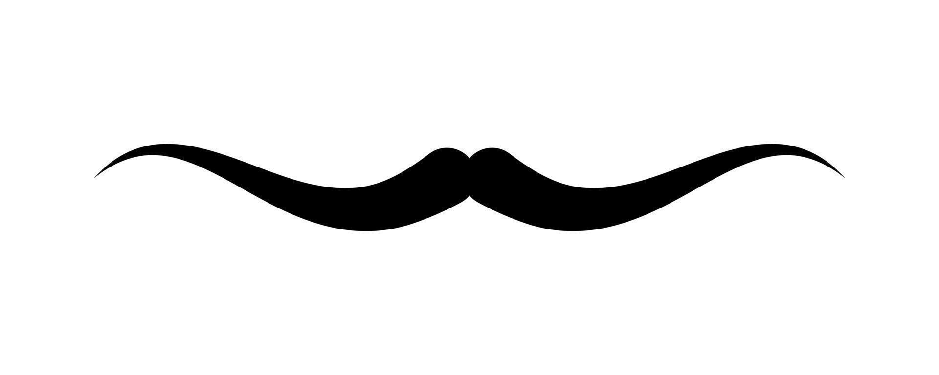 Mustache hipster icon, Handlebars Mustache, Black Whisker Elegant, Silhouette Mustache shape, Classic Gentleman's Mustache vector