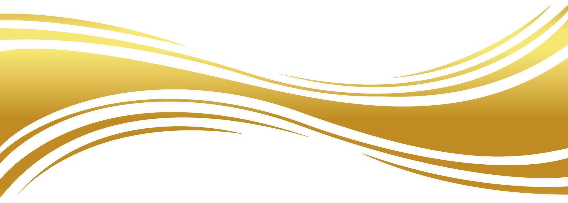 gold wave curve, gold wave corner for element, stripes ribbon golden graphic, striped gold vector