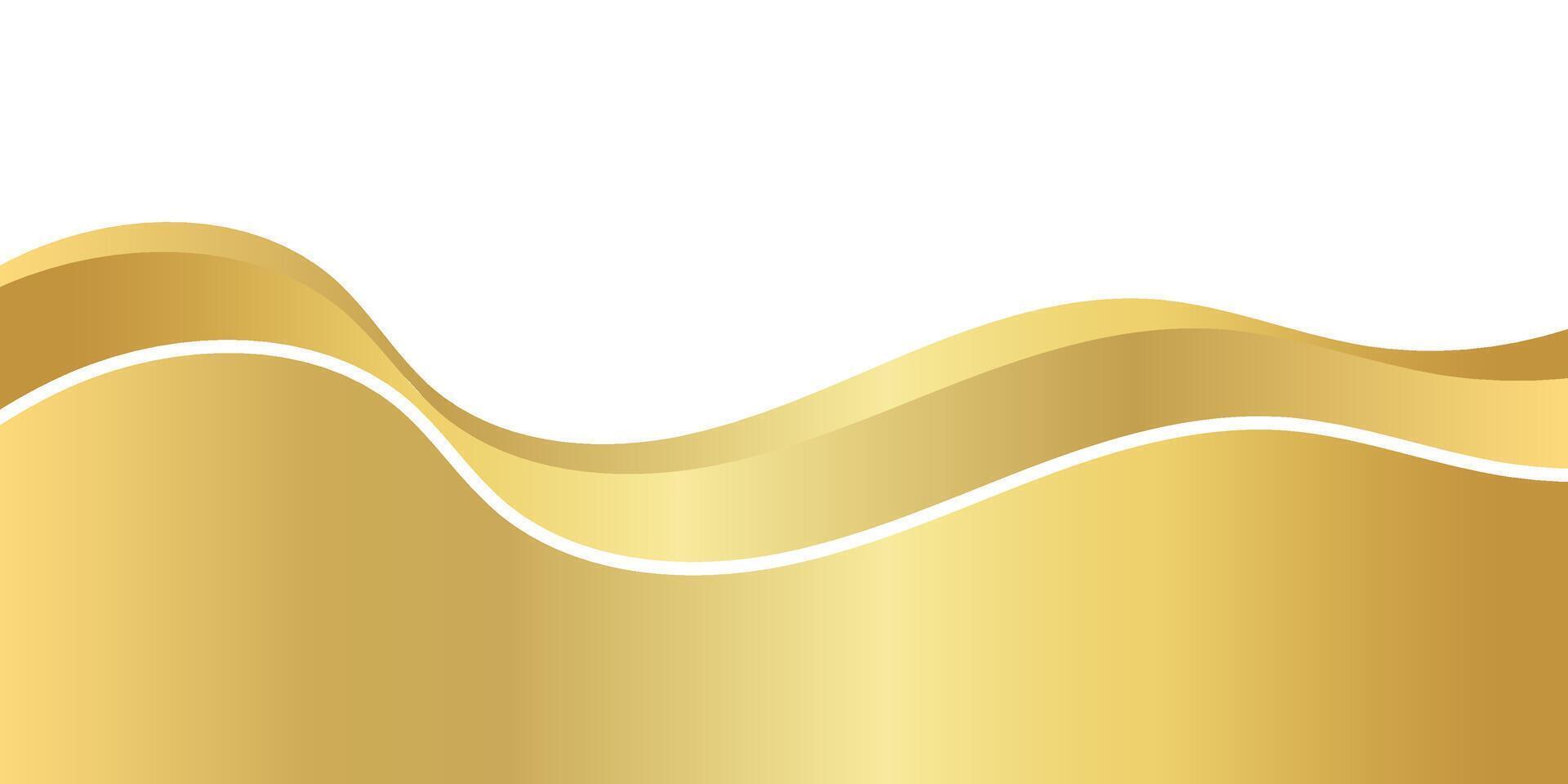 gold gradient for banner, golden wavy shape, gold wave curve on white background, golden wave corner shape for banner, stripes ribbon golden graphic, strip golden gradient luxury vector