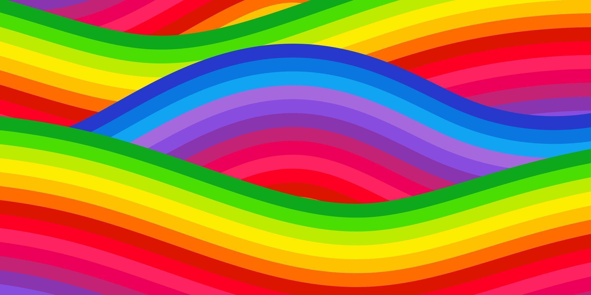 rainbow wave colorful for banner background, rainbow stripe for wallpaper, rainbow backdrop vector