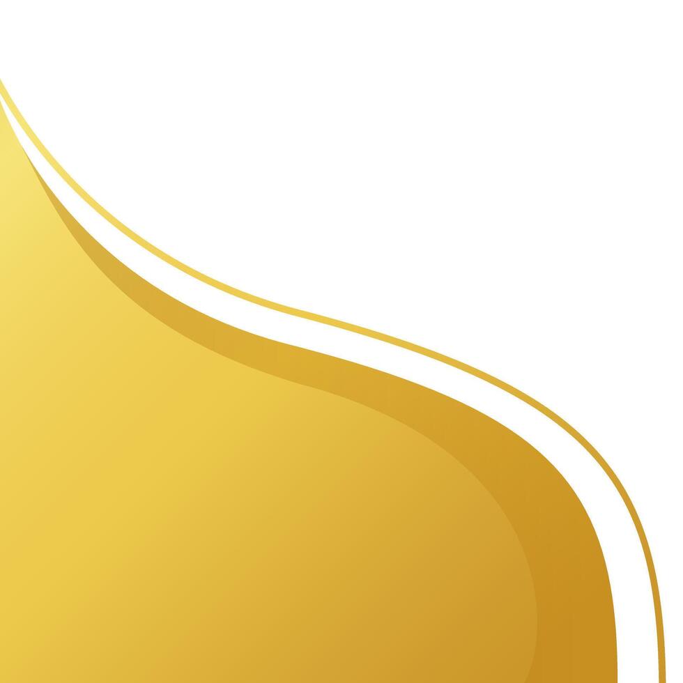 gold wave shape for corner border certificate frame, gold wave curve for banner decoration, golden wave corner shape for element vector