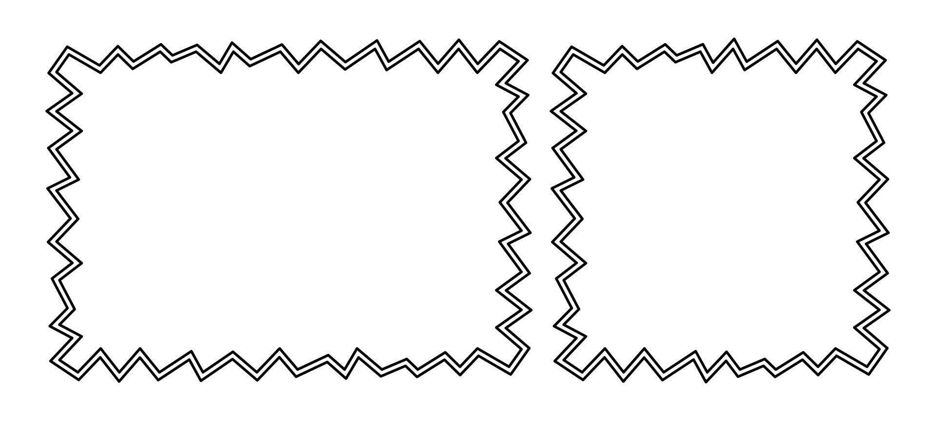 Frame Doodle Line Hand Drawn, Picture Frame, Outline Border Frame, Blank Scribble Frame template vector