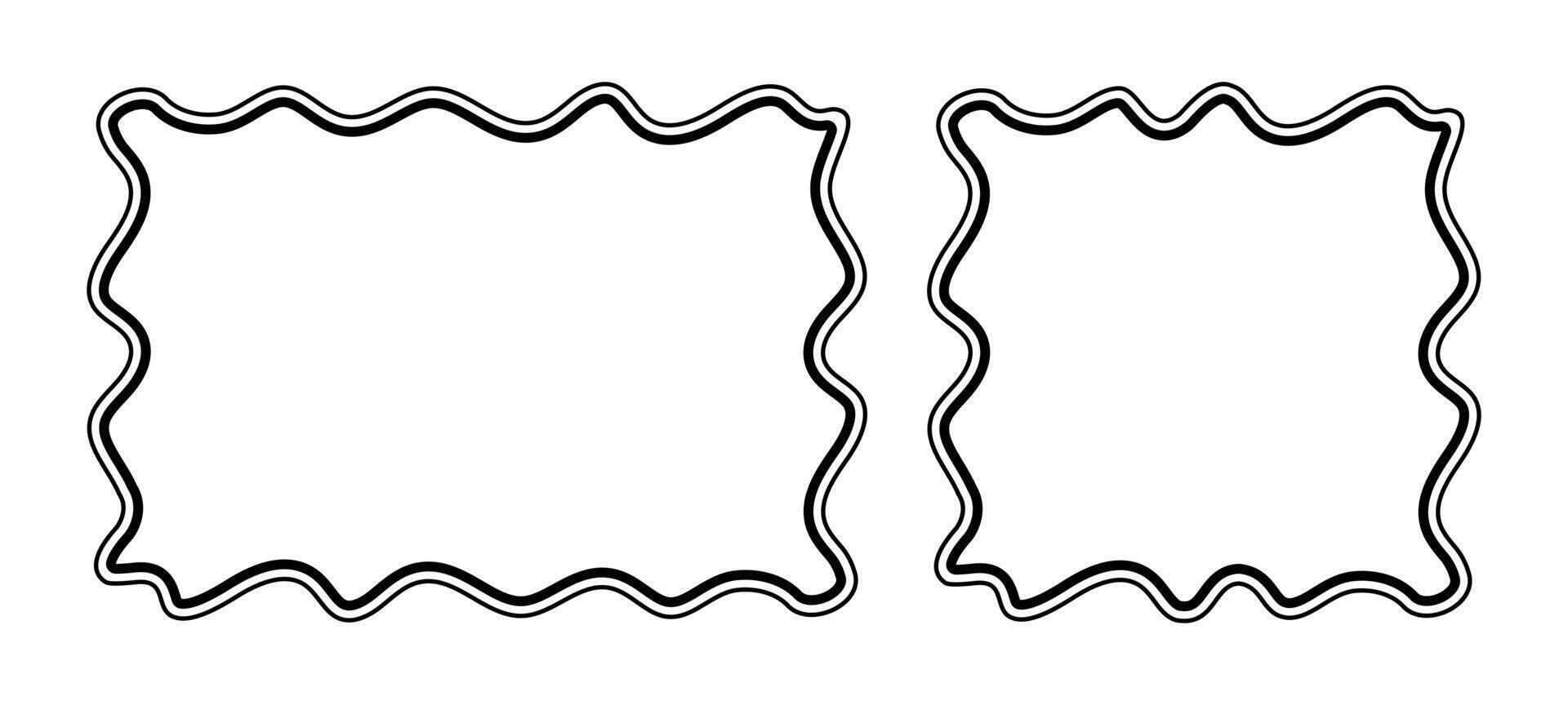 Frame Doodle Line Hand Drawn, Picture Frame art line, Outline Border Frame, Scribble Frame vector