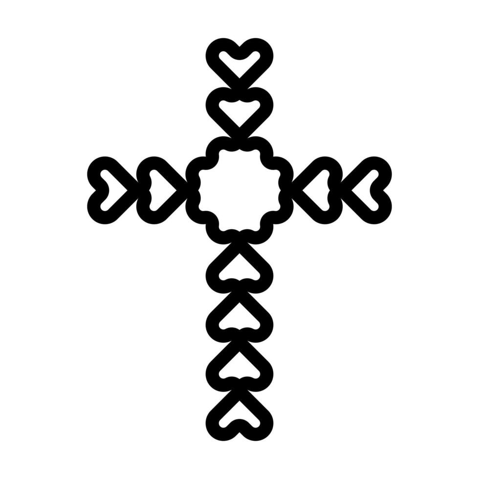 cross outline symbol, christian crosses clip art vector