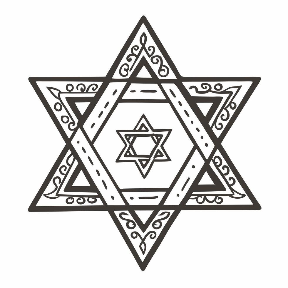Intricate Geometric Star Design with Ornate s in Illustration vector