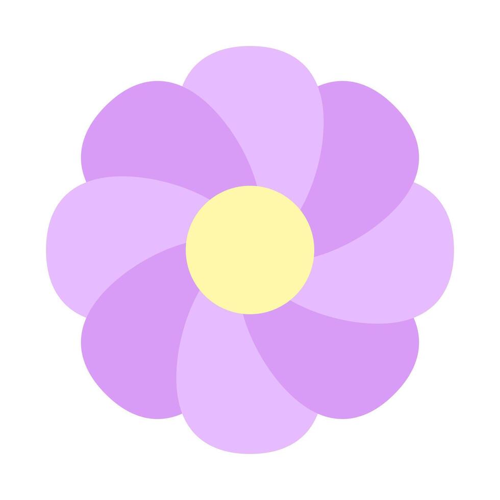 flower icon, purple floral simple, emoji flower cute, flora sticker vector
