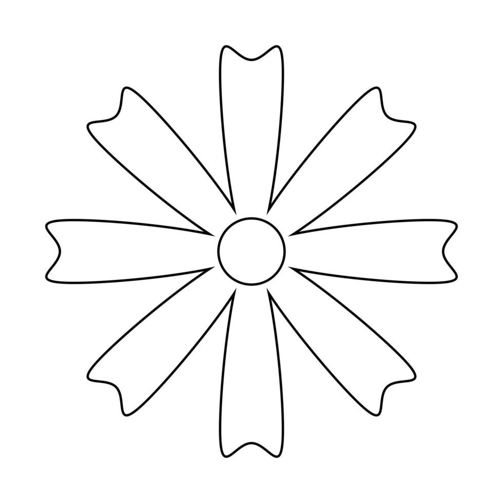 flowers simple line, line floral for icon, flower outline shape, flora dot stroke vector