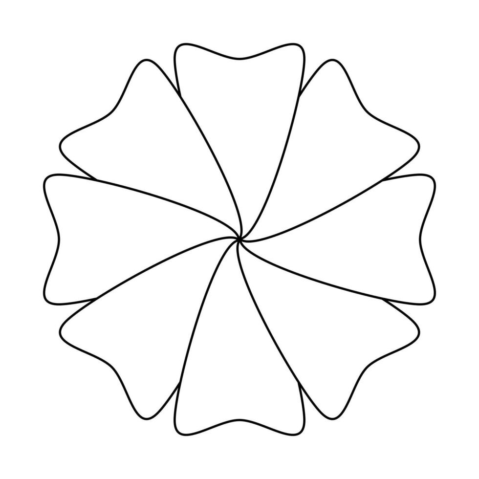 flower simple line, line floral icon, flower outline shaped vector