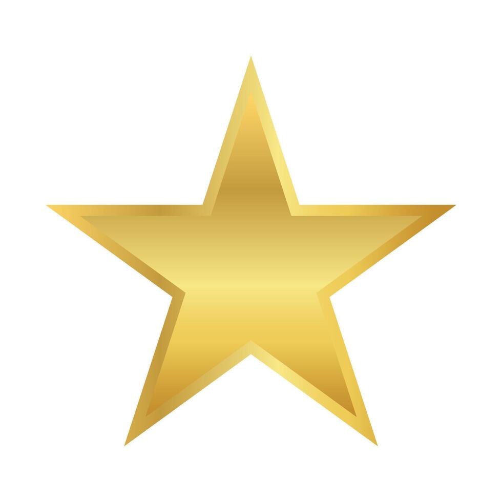star gold, star golden icon, star shape vector