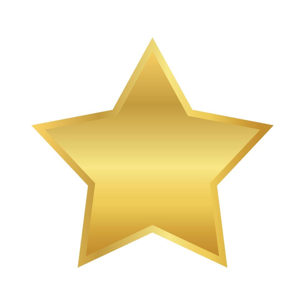 golden star, star gold icon, star sign vector
