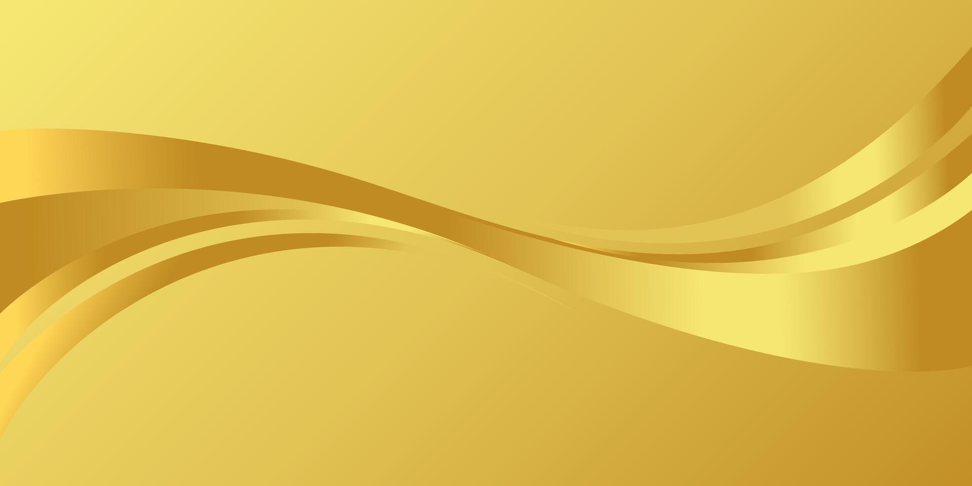 golden gradient for banner ad, golden wavy shape, gold wave curve on white background, golden wave corner shape for banner, stripes ribbon golden graphic, striped gold gradient luxury vector
