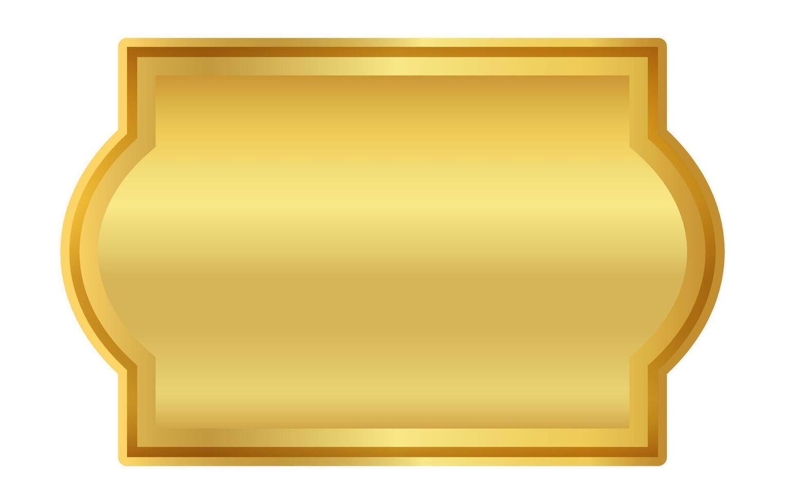 vintage gold label frame, sticker tag golden frame, label of price, badge gold for name card vector