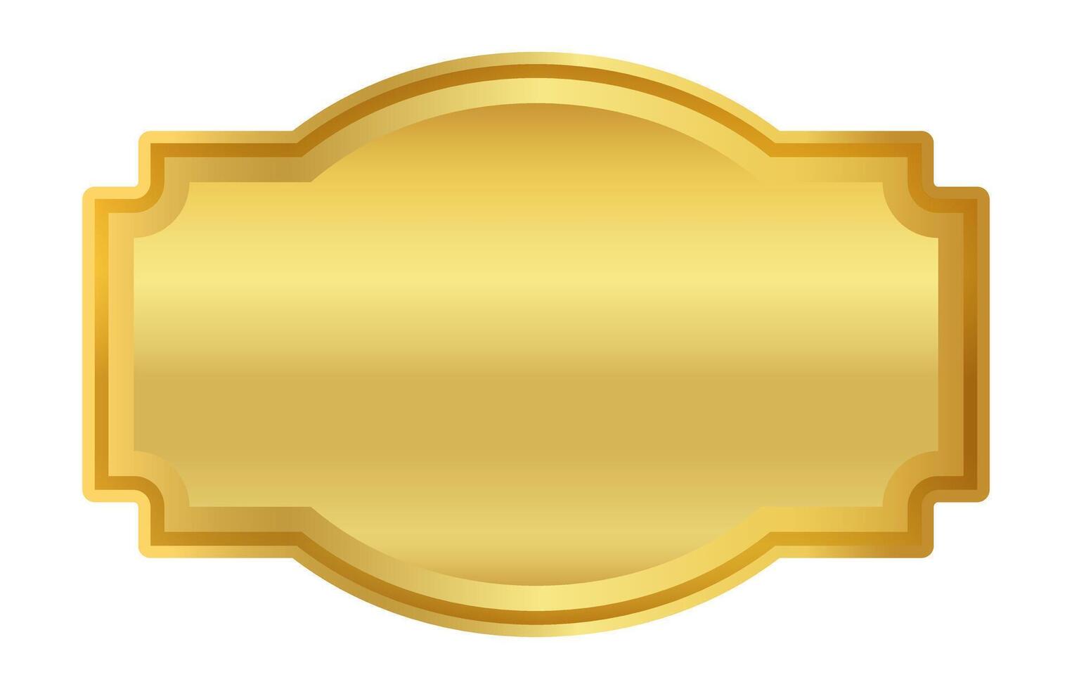 gold label frame, elegant sticker tag gold frame, label of price, badge golden for name card vector
