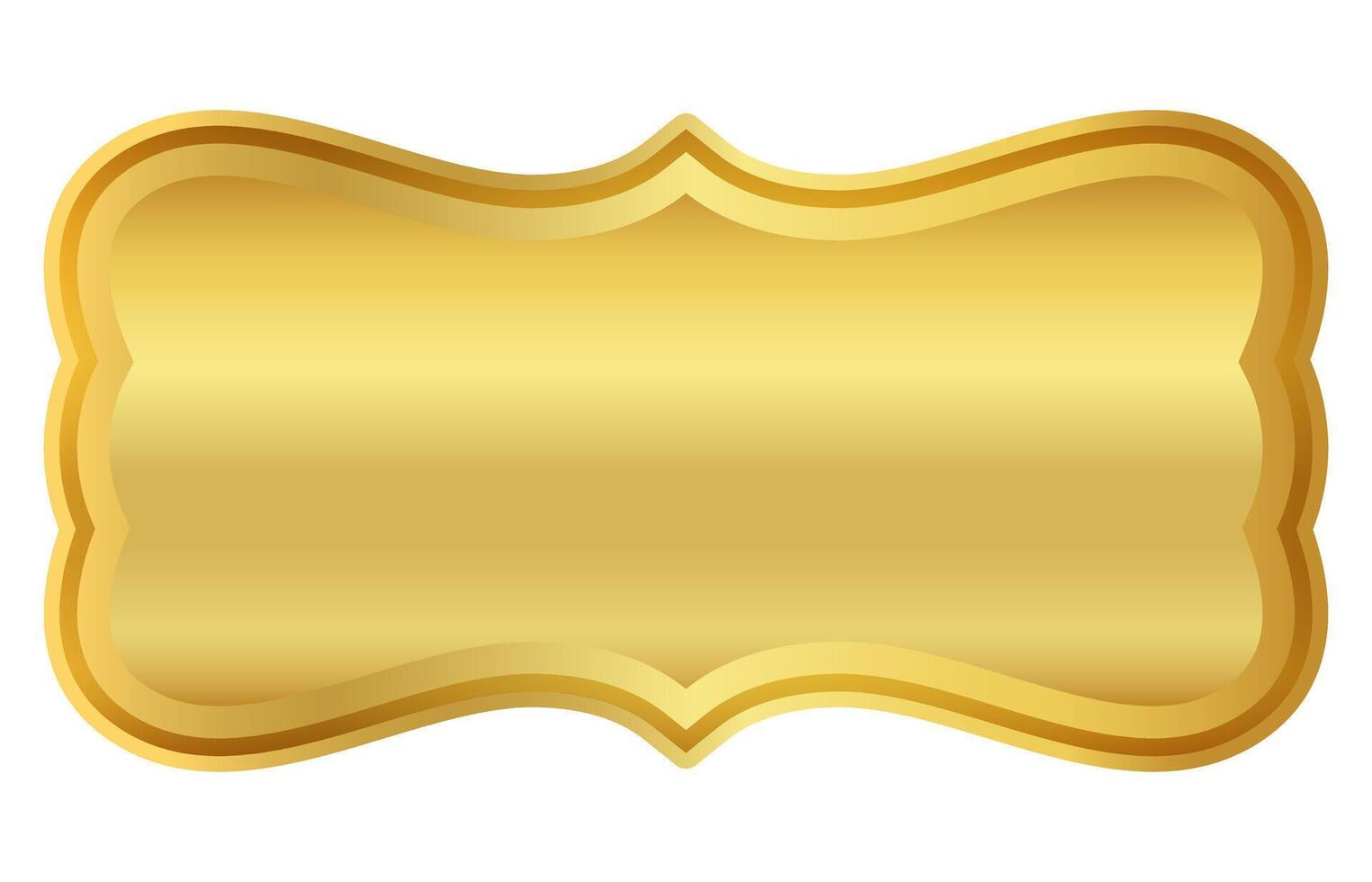 golden label frame, elegant sticker tag gold frame, label of price, badge golden for name card vector