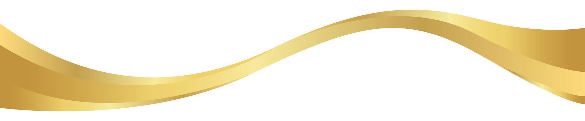 gold wave curve, golden wave corner shape for element, stripes ribbon golden graphic, striped gold colors vector