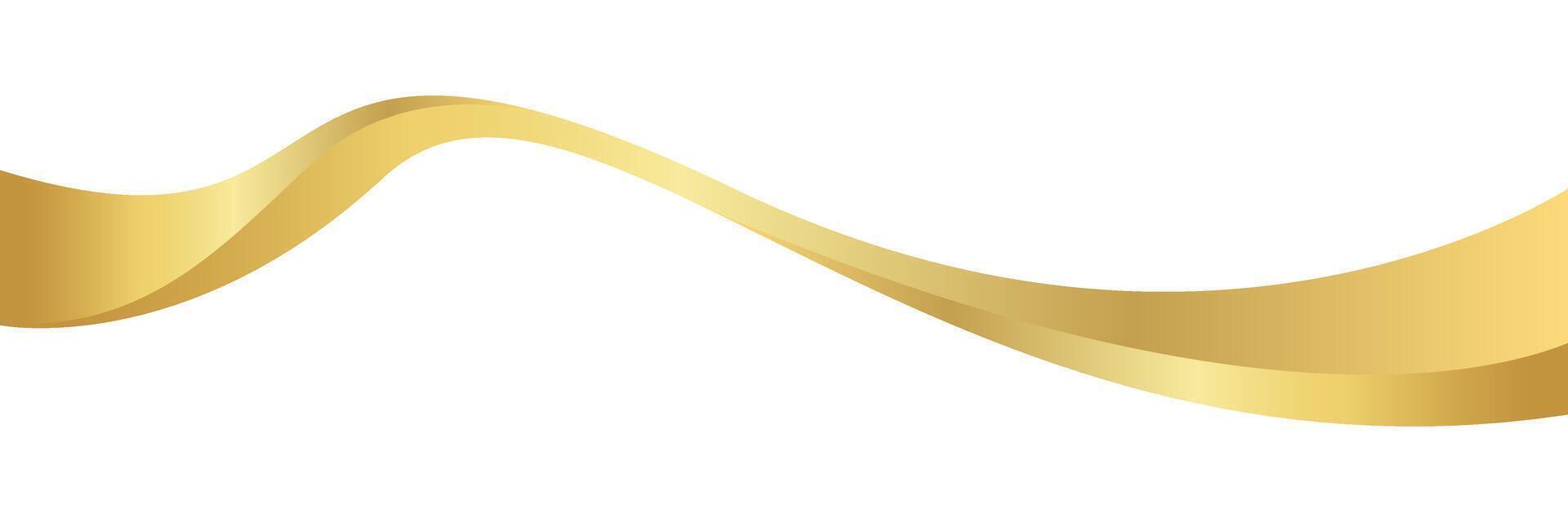 gold wave curve, golden wave corner shape for element ad, stripes ribbon golden graphic, striped gold vector