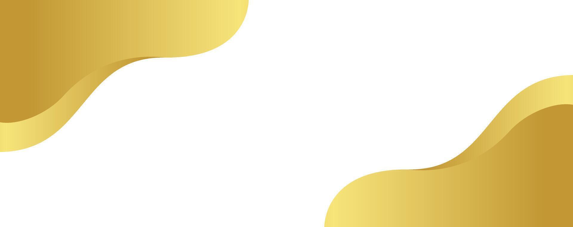 gold wave gradient for banner, golden wavy shape, gold wave curve on white background, golden wave corner shape for banner, stripes ribbon golden graphic, striped gold gradient luxury vector