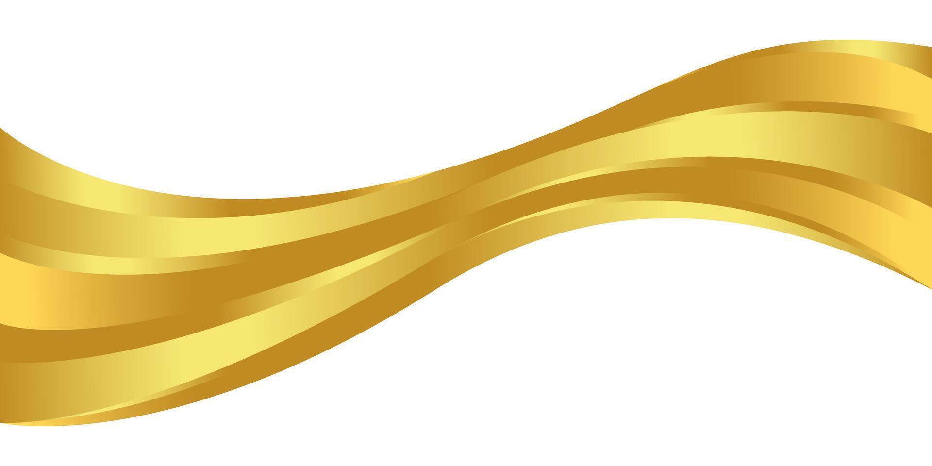 gold wave curve, golden wave corner shape for element, stripes golden graphic, striped gold vector