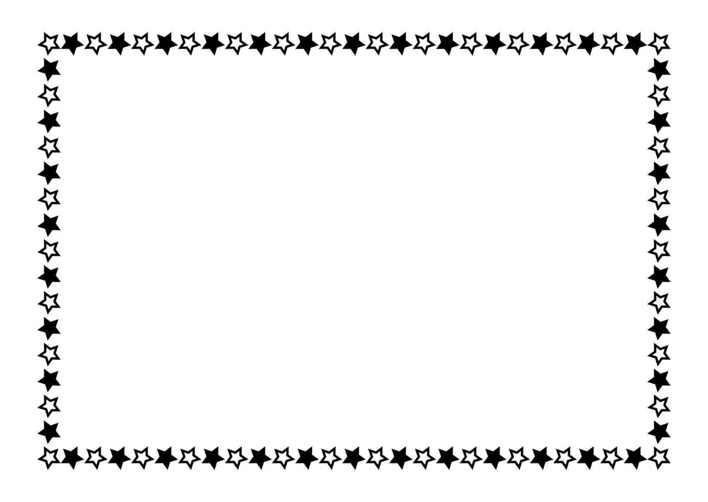 rectangle a4 frame, star border frame graphic simple, art line frame vector