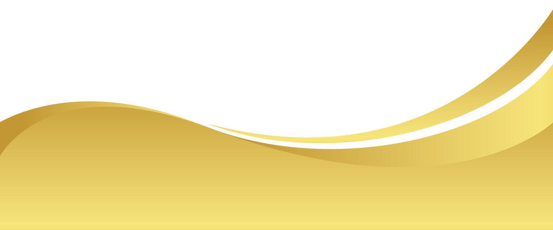 gold wave gradient for banner, golden wavy shape, gold wave curve on white background, golden wave corner shape for banner, stripes golden graphic, striped gold gradient luxury vector