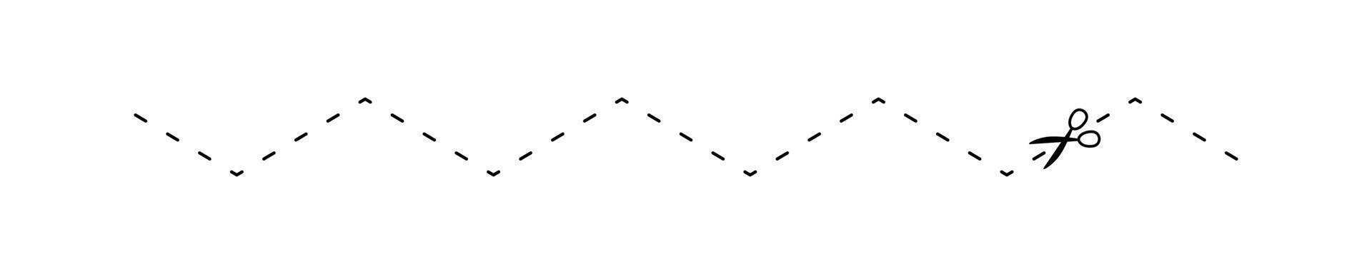 scissors on dashed art line, dash line and scissors, dot outline and scissors vector