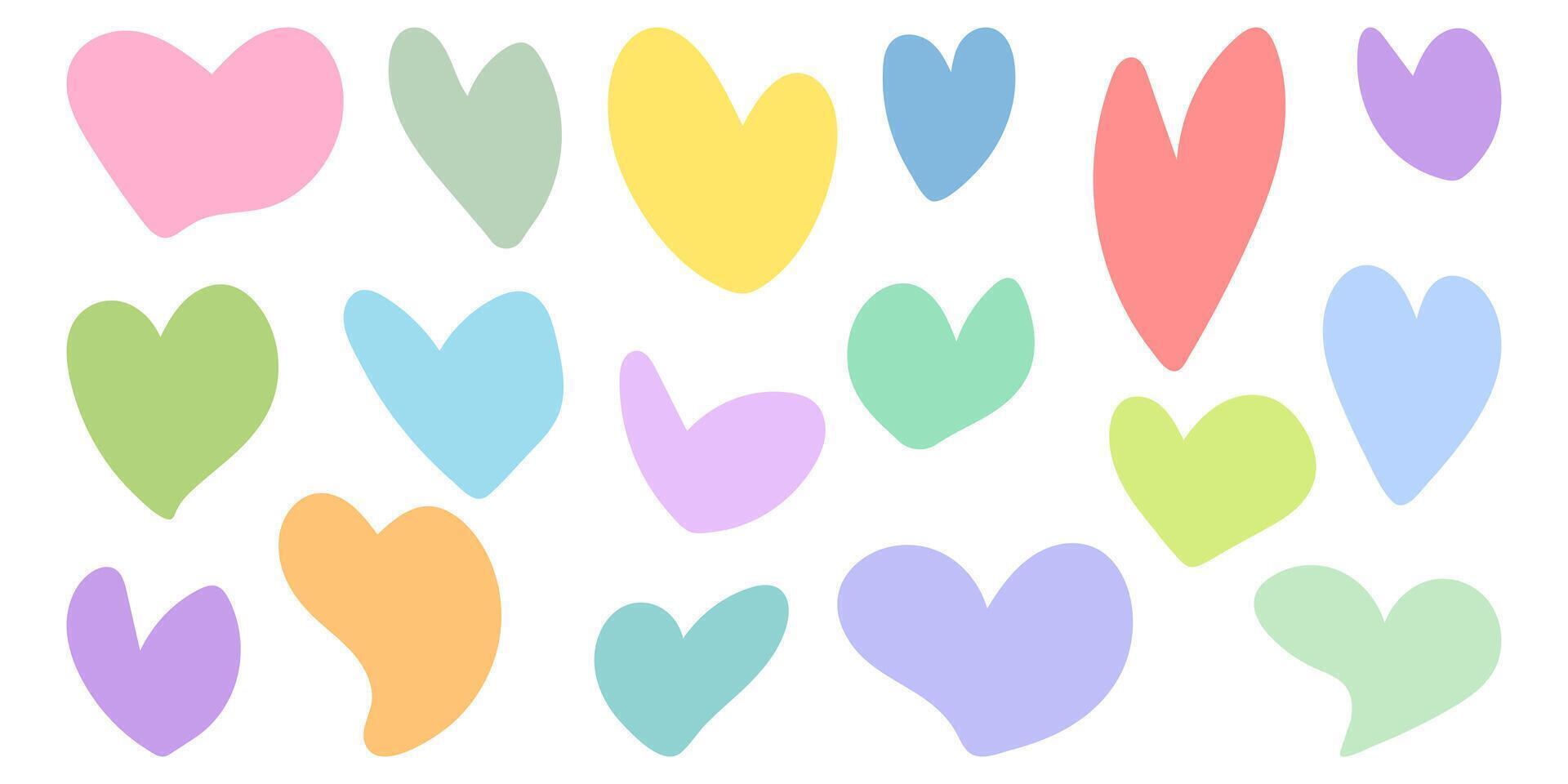 heart shape cute pastel, heart doodle for background, scribble heart, love sign, heart hand drawn vector